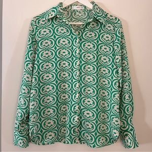 Mango Silky 70s Print Shirt